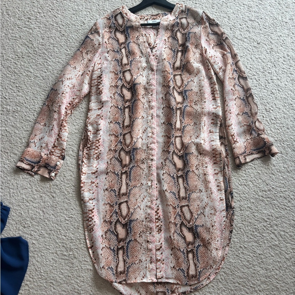 Bar III Cream and Brown Lightweight Jacket